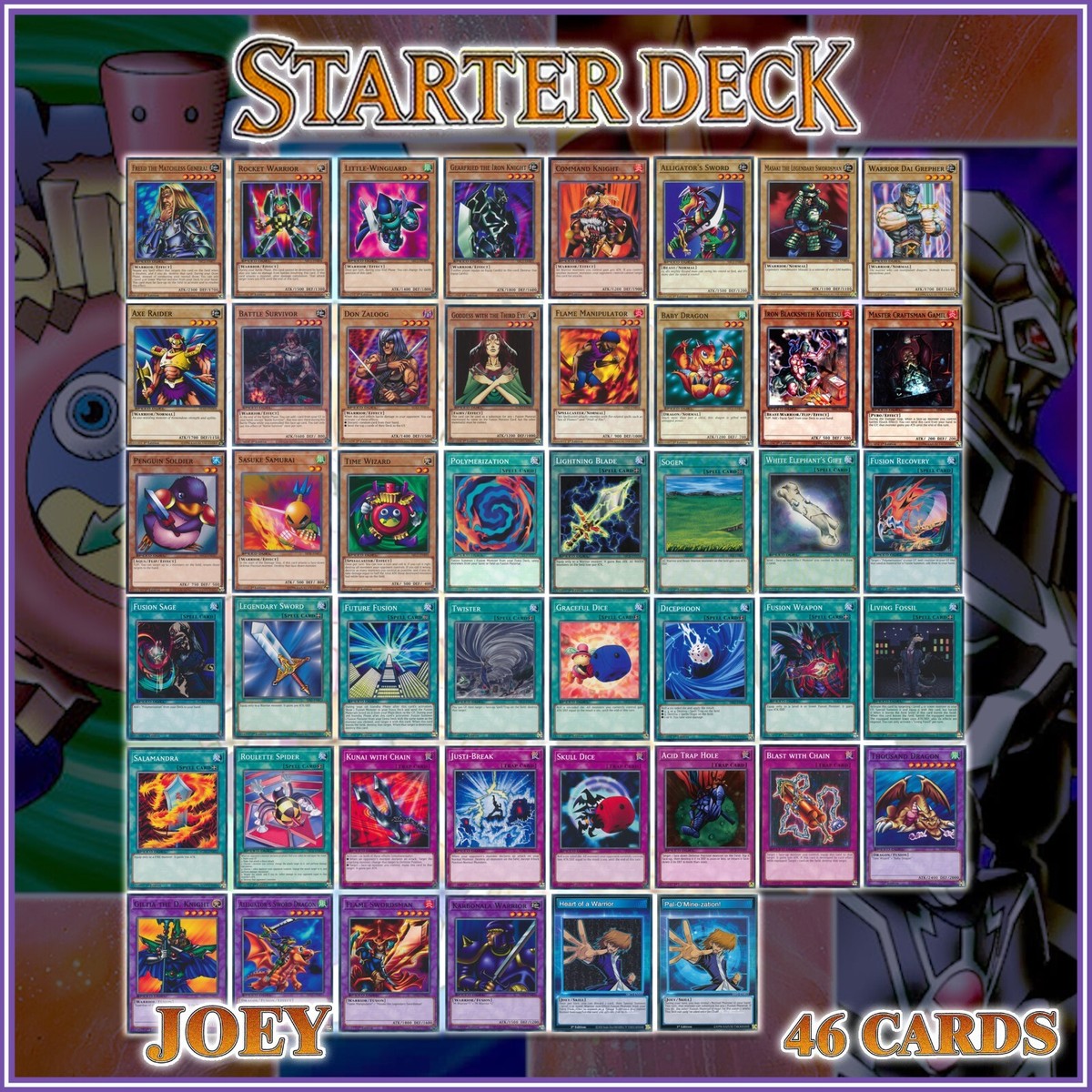 JOEY'S FUSION DECK 46 | Swordsman Flame Baby Dragon Time Wizard Poly YuGiOh JOEY'S FUSION DECK 46 | Swordsman Flame Baby Dragon Time Wizard Poly YuGiOh