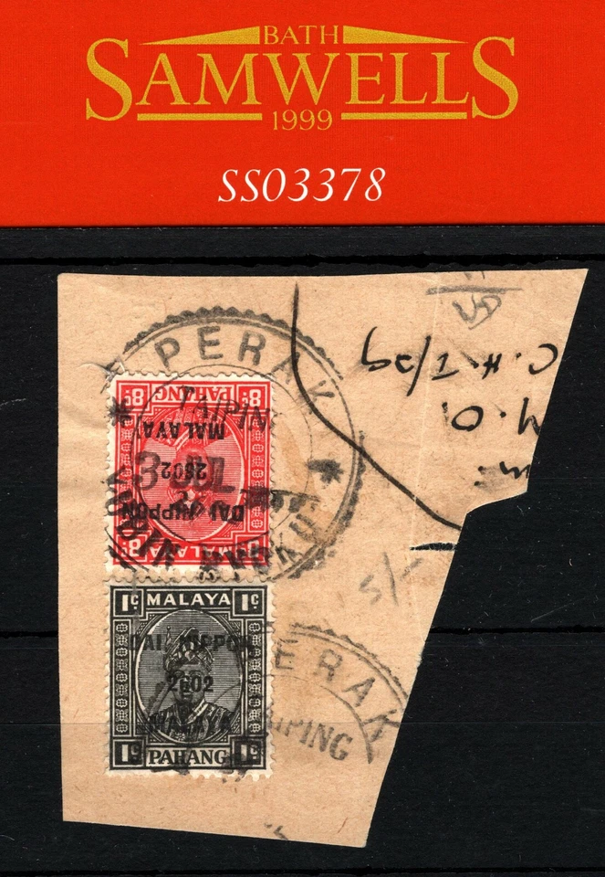 Malásia Segunda Guerra Mundial Perak *TAIPING YUBIN RYOKU*?* Cancelamento de borracha ocupação Japão SS3378 - Imagem 3 de 3