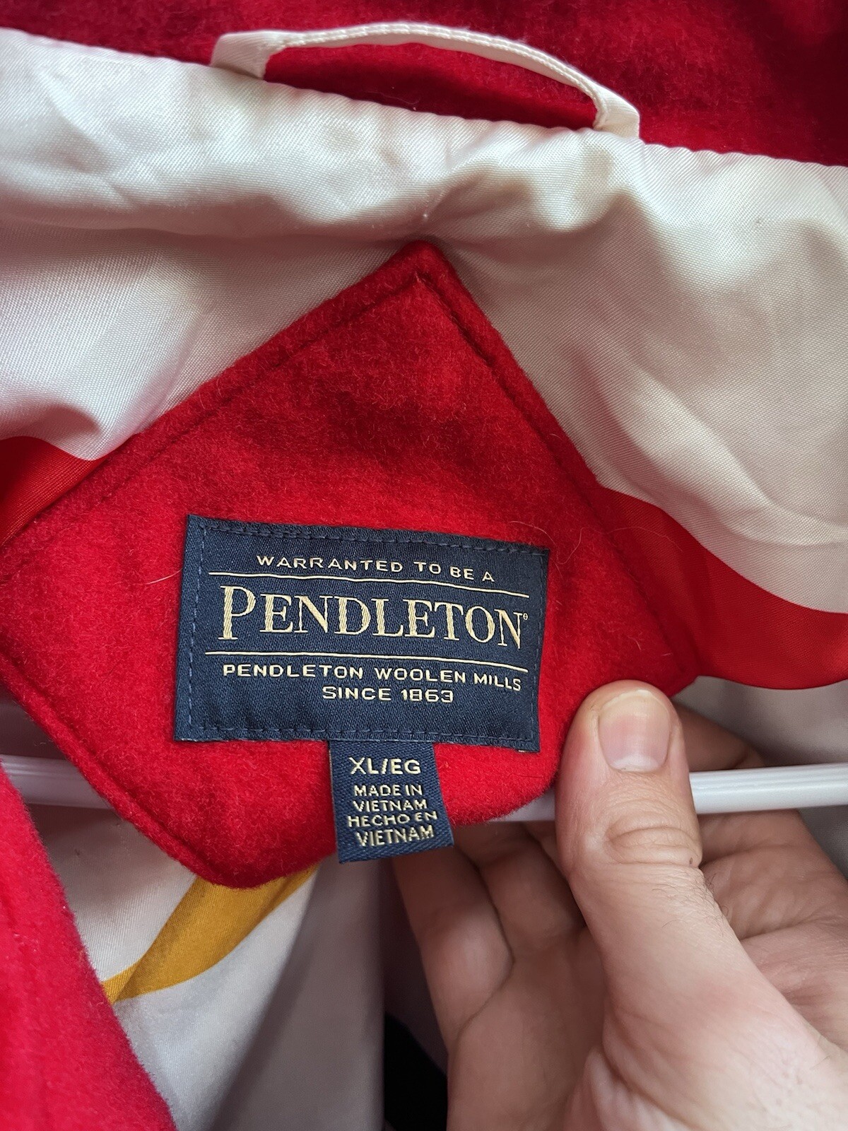 Pendleton Red Wool Blend Classic Lined Full Zip W… - image 2