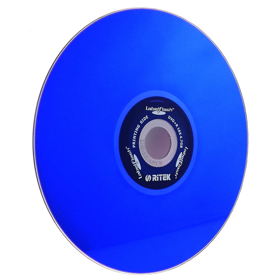 10pcs Labelflash DVD+R 16X Blank Media Disc 4.7GB 120min Surface Label Record - Image 3 of 4