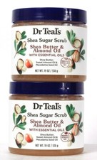 2 Ct Dr Teal's 19 Oz Shea Butter Almond Oil Sugar Scrub With Essential Oils