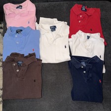 Polo By Ralph Lauren, Short Sleeve Boys Medium 12/14, Polo Shirts, Lot Of 7