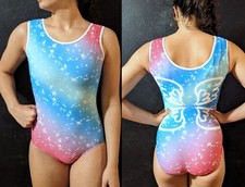 Destira Gymnastics Leotard "Pixie" Ombre Multi-Color Size JR AXS