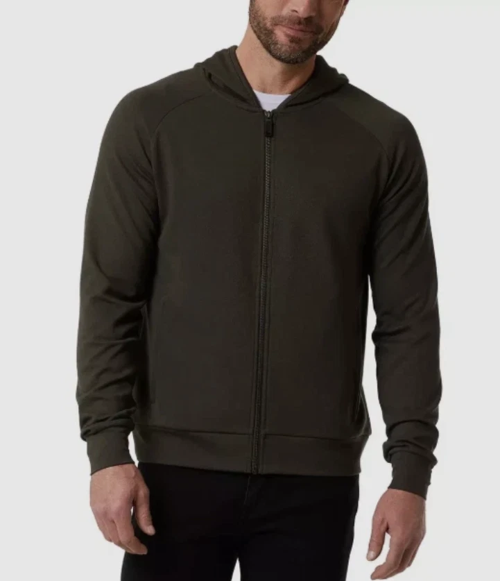 32 Degrees Heat Men's Full Zip Hooded Jacket, Green, Size XL