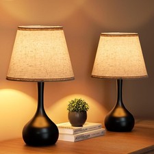 17'' Table Lamps Set of 2 Touch 3-Way Dimmable for Living Room Bedroom Bedside