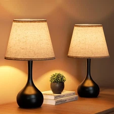 17'' Table Lamps Set of 2 Touch 3-Way Dimmable for Living Room Bedroom Bedside