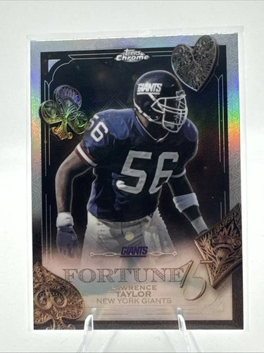 2025 Topps Chrome Football Fortune 15 Refractor Lawrence Taylor #F15-32 Giants