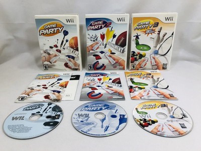 Game Party 1 2 & 3 Nintendo Wii Game Set Lot Complete With Manuals Good Cond