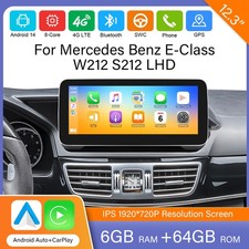 12,3" 6+64GB Android 14 Autoradio F&uuml;r Mercedes E-Klasse W212 S212 Apple Carplay