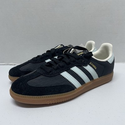 adidas Samba OG Carbon Almost Blue Gum ID0493 Size 6.5 Women Black Low Top Shoe