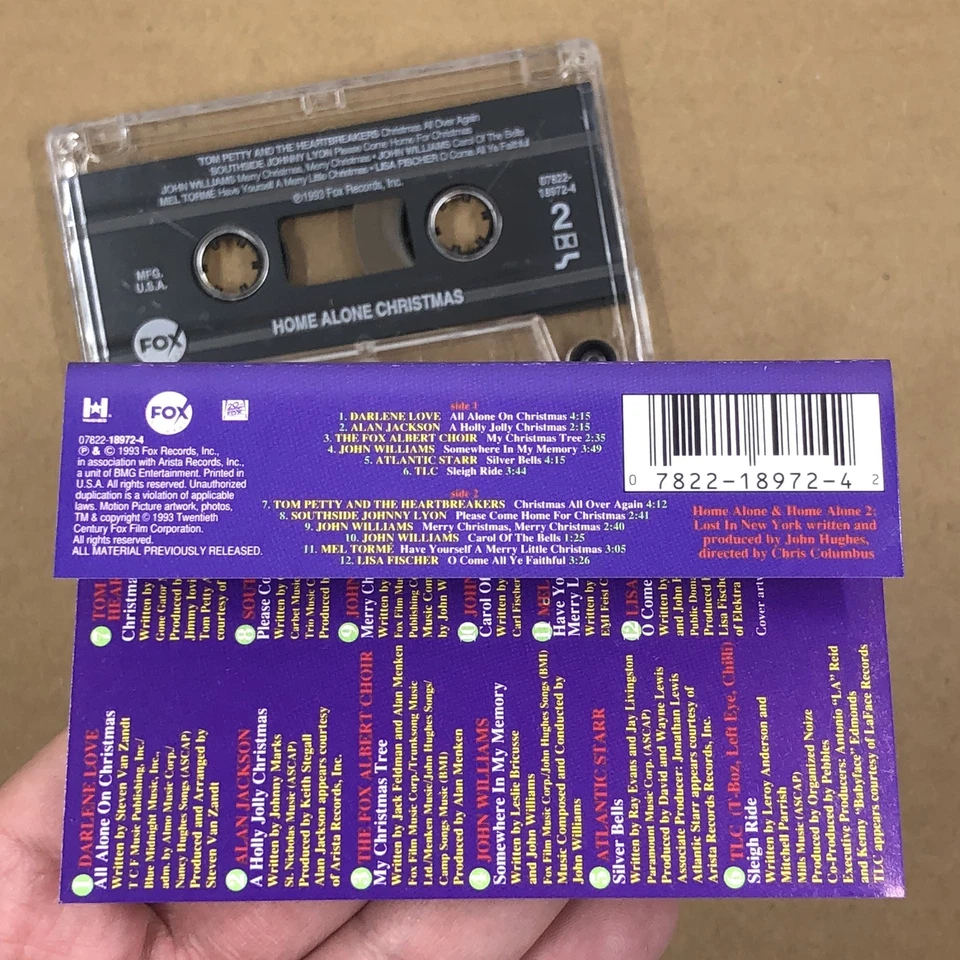 HOME ALONE CHRISTMAS Cassette Tape 90s Soundtrack DARLENE LOVE TLC TOM PETTY - Imagem 4 de 4