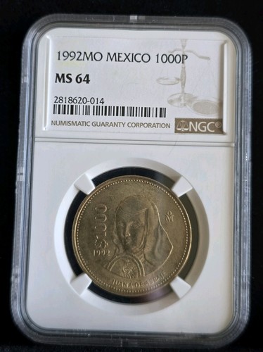 1992 MO Mexico 1000 Pesos NGC MS 64 - Picture 9 of 12