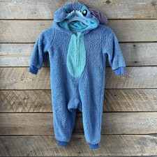 Disney Store Stitch Costume Pajama Romper Jumpsuit Bodysuit Kids Sz 3 Cozy