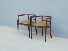 Coppia di poltrone Art Decò a pozzetto in legno di faggio, '900!