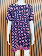 Banana Republic Women's Dress Shift Mini Party Cocktail Stretch 4 Purple Floral