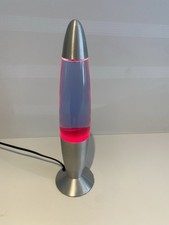 Lava Lamp Classic Silver and Red Fully Working Great Condition