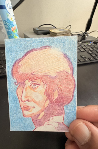 Original ACEO Color Pencil Hand Drawn Portrait of a Woman