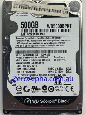 WD5000BPKT-22PK4T0 Western Digital, DCM: HBCTJBNB, 06JUL2011 Data Recovery