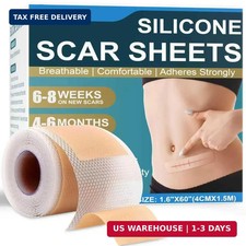 Silicone Scar Sheets, Silicone Scar Tape for Scar Removal Treatment 1.6"x 60" R