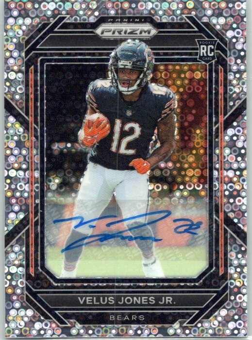 2022 Panini Prizm #332 Velus Jones Jr. Rookie Autographs Prizm No Huddle