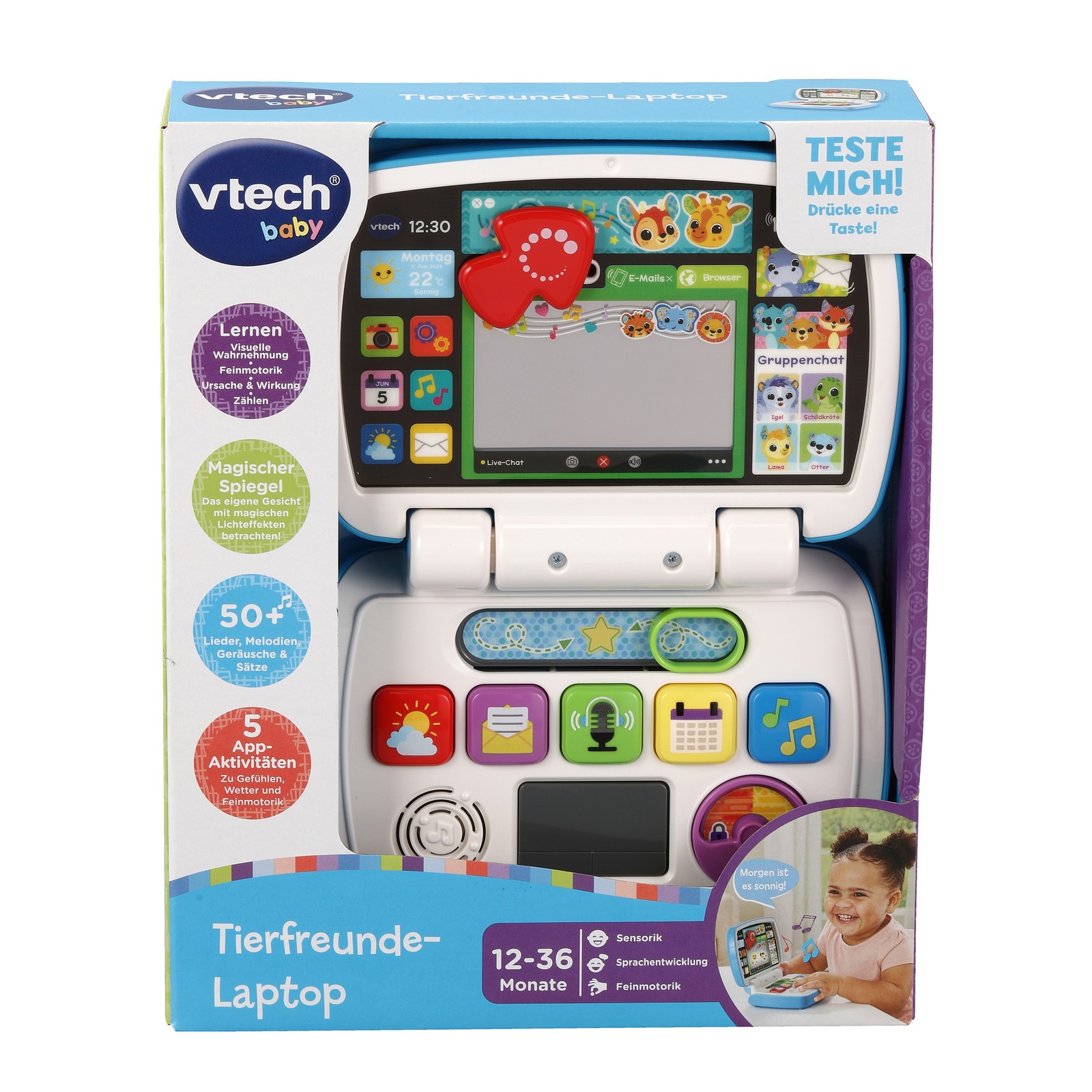 VTECH Tierfreunde-Портативный компьютер для детей-Ноутбук BlauMehrfarbig 3890₽