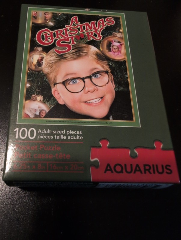 A Christmas Story 100 Piece Pocket Jigsaw Puzzle New Aquarius Stocking Stuffer