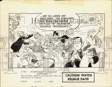 1969 Press Photo Cartoon on Violent Television Programs - afa63620