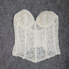 Vintage Frederick  s Of Hollywood Off White Strapless Corset/ Bustier Size 36 B