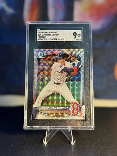 2025 BOWMAN CHROME BCP-167 ROMAN ANTHONY GEOMETRIC REFRACTOR /499 PSA 9 (POP 1!)
