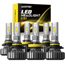 H11 9005 9006 Bulbs 36000LM 6500K Brighter Cool White, High and Low Beam,6x B3 X