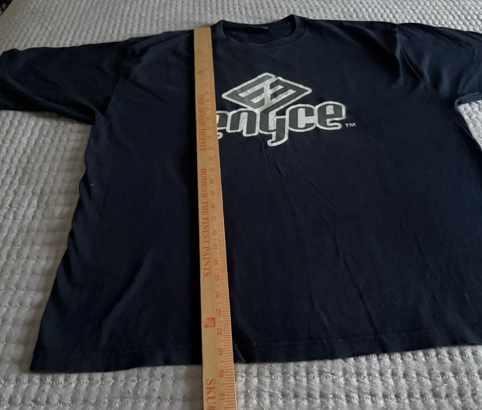 Camisa De Colección Enyce Para Hombres XL Azul Manga Corta Crew Y2K Skate Hip Hop Foto 4 de 4