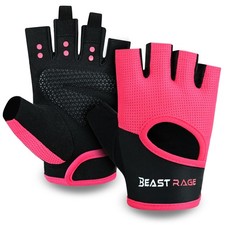 Workout Gloves for Men Gym Gloves for Weightlifting Women Fingerless with Pal...