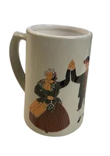 Figgjo Flint - Folk Dancing Coffee Mug  Norway 10oz Ceramic