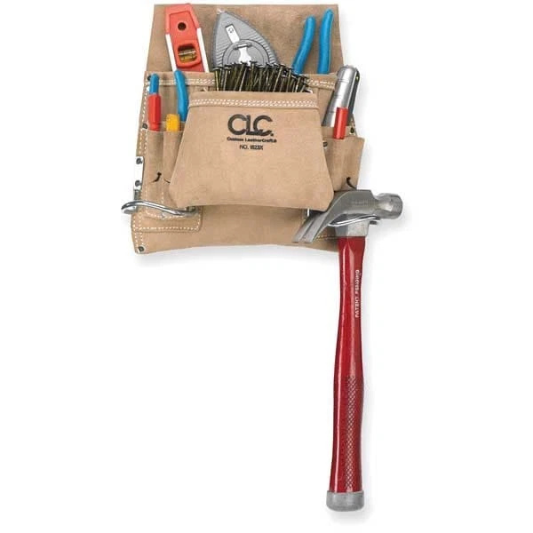 Bolsa de herramientas Clc Work Gear I823x, bolsa de herramientas, bronceado, cuero, 8 bolsillos Foto 3 de 3