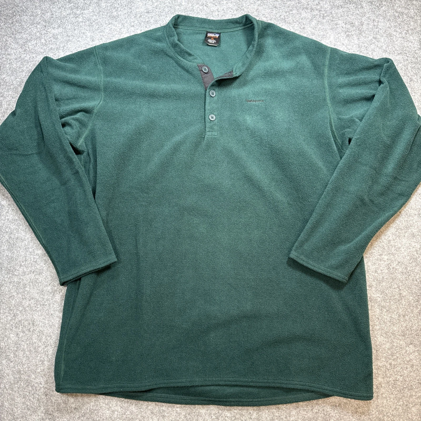 Patagonia Capilene Henley Fleece Long Sleeve XL Made In USA VTG 90s Button up