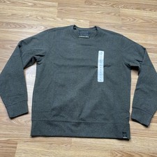 JACHS New York Sweatshirt Mens Small Gray Stretch Knit Crewneck Pullover Outdoor