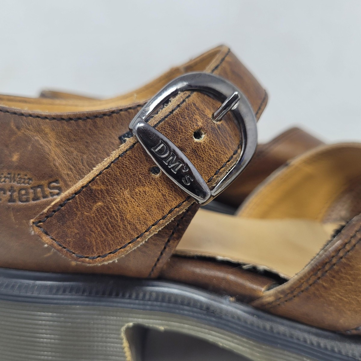 j*a様 ドクターマーチン Lovell New ブラウン US6 UK4 美品 VTG Dr Martens Heels UK4 US6 Brown Leather Mary Jane Chunky