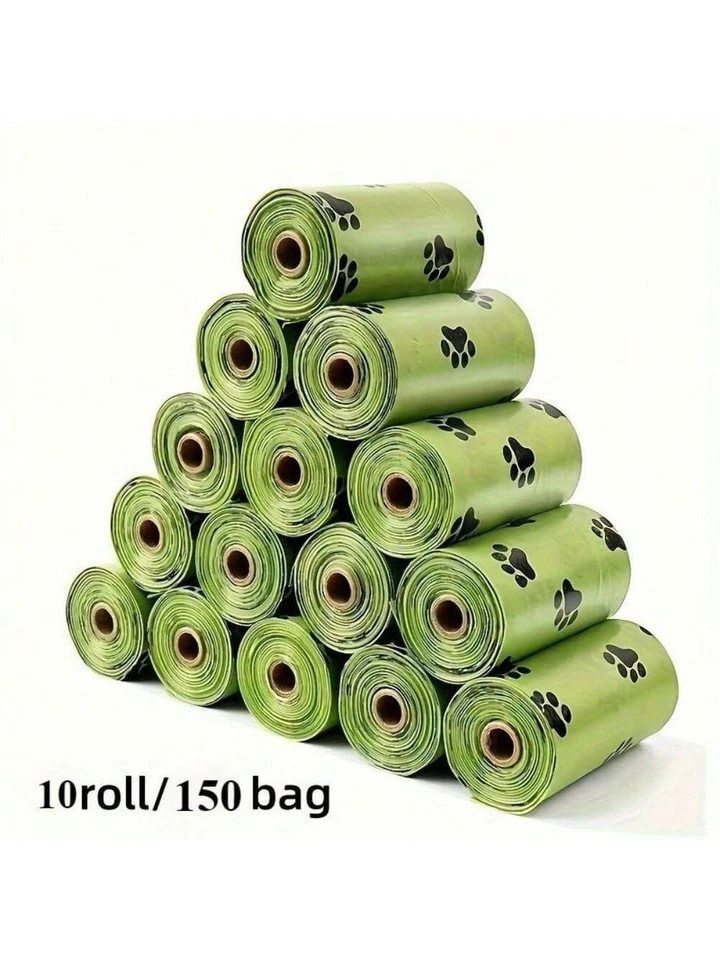 Sacos de lixo para animais de estimação, sacos para cocô de cachorro, à prova de vazamentos, sem perfume 150/300 unidades - Imagem 2 de 4