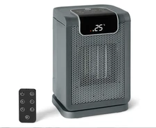 Space Heater for Indoor Use with PTC Ceramic Technology,Remote Control,Grey