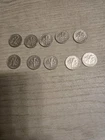 Roosevelt Silver Dimes Lot of 10 Circulated 1948-1964 US Coins. $1 face value!