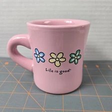 Life Is Good Daisy Pink Mug Do What You Like Like What You Do Sturdy Restaurant