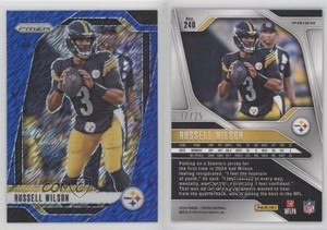 2024 Panini Prizm Blue Shimmer Prizm /25 Russell Wilson #240