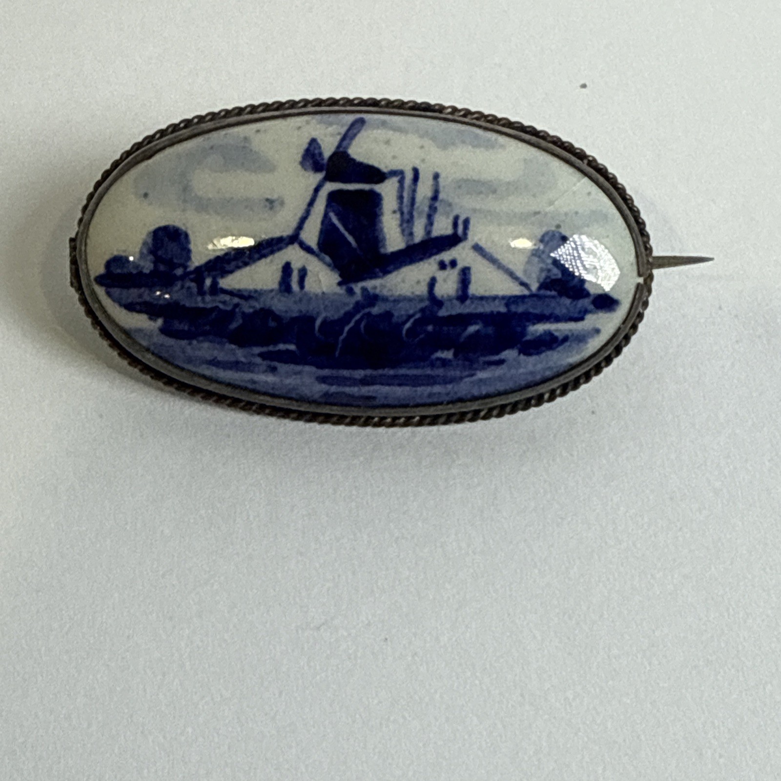 Stunning Victorian Handmade Solid Silver Delft Br… - image 1