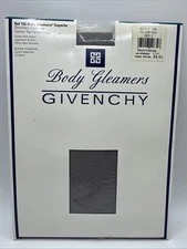 Vintage NEW Givenchy Body Gleamers Pantyhose Size C Silver Fox Control Top Sheer