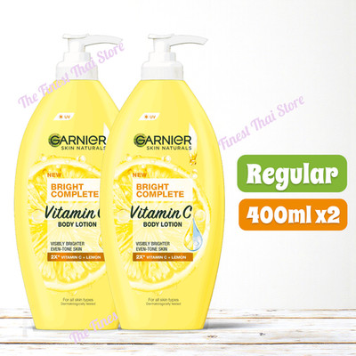 Garnier  Vitamin C Body Lotion with Lemon Extract 400ml pack of 2