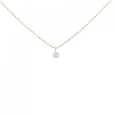 Authentic K10YG Solitaire Diamond Necklace 0.05CT  #260-007-452-1326
