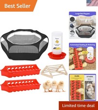 5-in-1 Chicken Brooder Box  Starter Kit for Chicks and Small Birds - Black