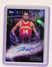 2025-26 Topps Midnight Asa Newell Stroke Of Midnight Rookie Auto Atlanta Hawks
