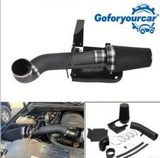4" Inch Cold Air Intake Kit +Heat Shield for 99-06 GMC/Chevy V8 4.8L/5.3L Black