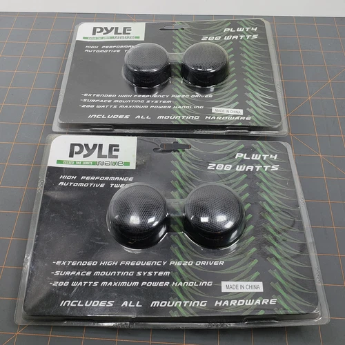 (Lot of 4) PYLE PLWT4 1.5-Inch 200 Watt Surface Mount Piezo Tweeter, NOS